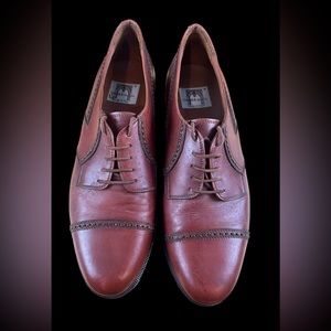 Cable & Co. Size 11.5 Men's Italy - Oxford Cap Toe Shoes Brown Leather Lace Up